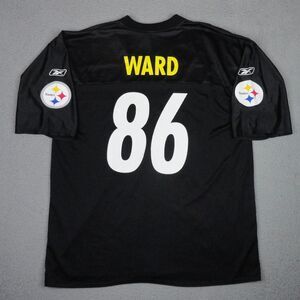 Pittsburgh Steelers Jersey Mens XL Black Hines Ward #86 NFL Reebok Nylon Mesh